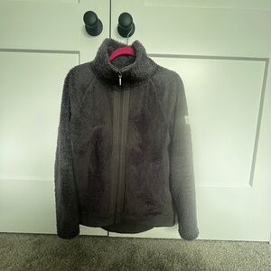 The North Face dark grey fleece jacket women’s medium